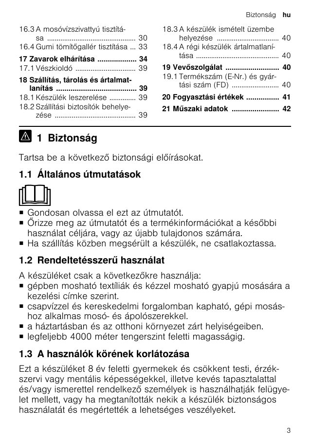 A(z) Bosch WAN28170BY eredeti dokumentumának 3. oldala