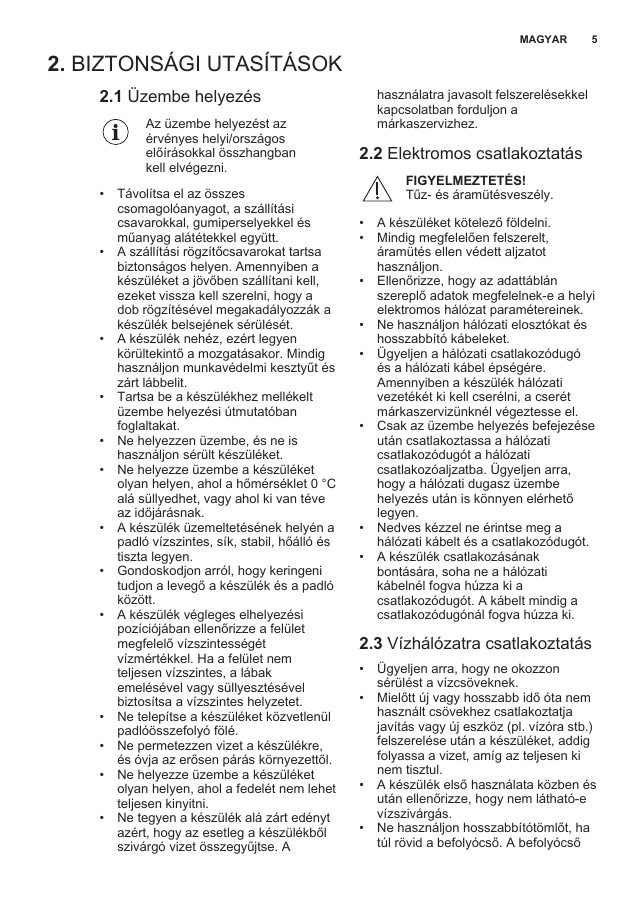 A(z) Electrolux EW6T3262H eredeti dokumentumának 5. oldala