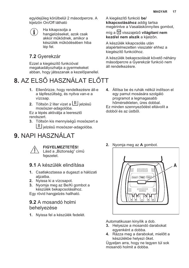 A(z) Electrolux EW6T3262H eredeti dokumentumának 17. oldala