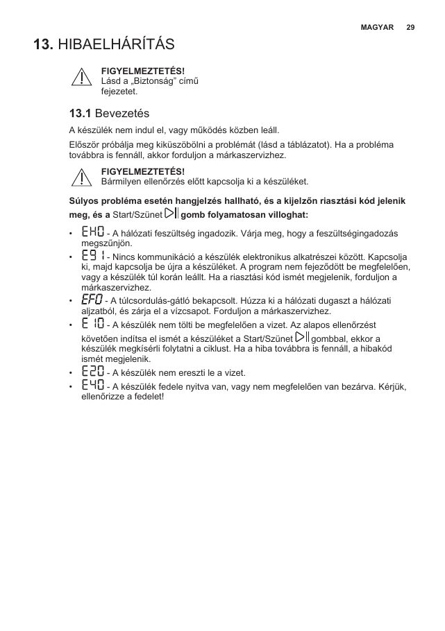 A(z) Electrolux EW6T3262H eredeti dokumentumának 29. oldala