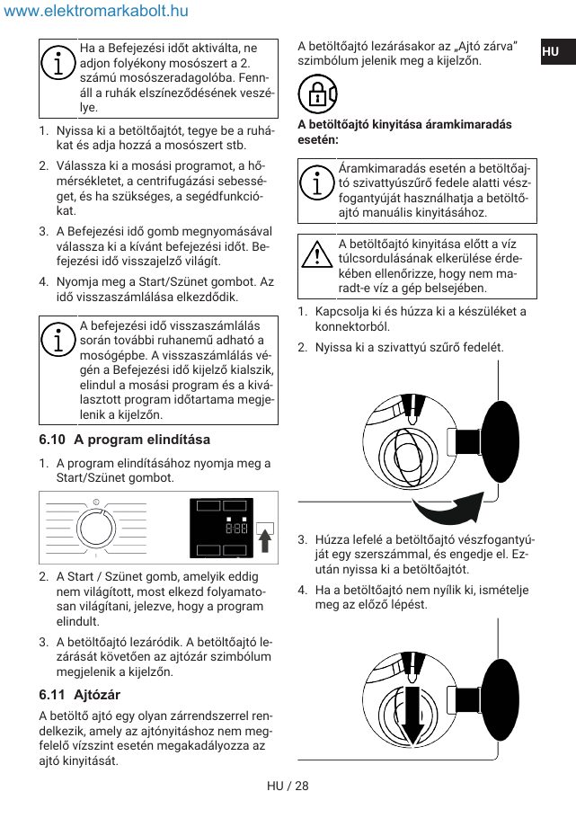 A(z) Indesit IM 762 MY TIME EE eredeti dokumentumának 28. oldala